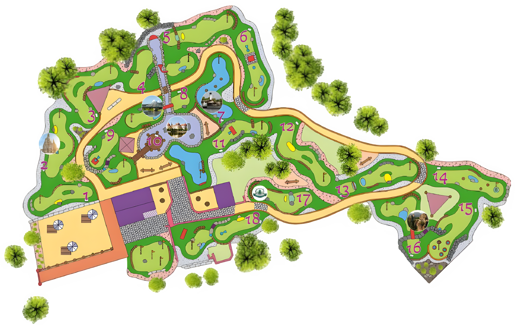 Adventure Golf Minigolf Lageplan